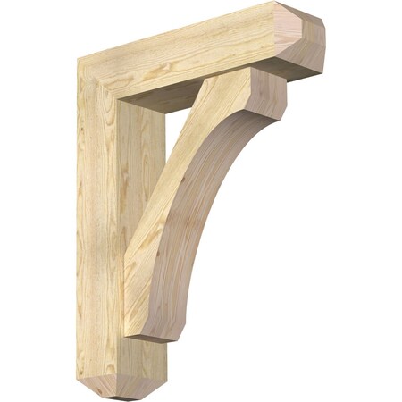 Ekena Millwork Legacy Craftsman Rough Sawn Bracket w/ Offset Brace, Douglas Fir, 8"W x 30"D x 38"H BKT0806X30X38LEC04RDF